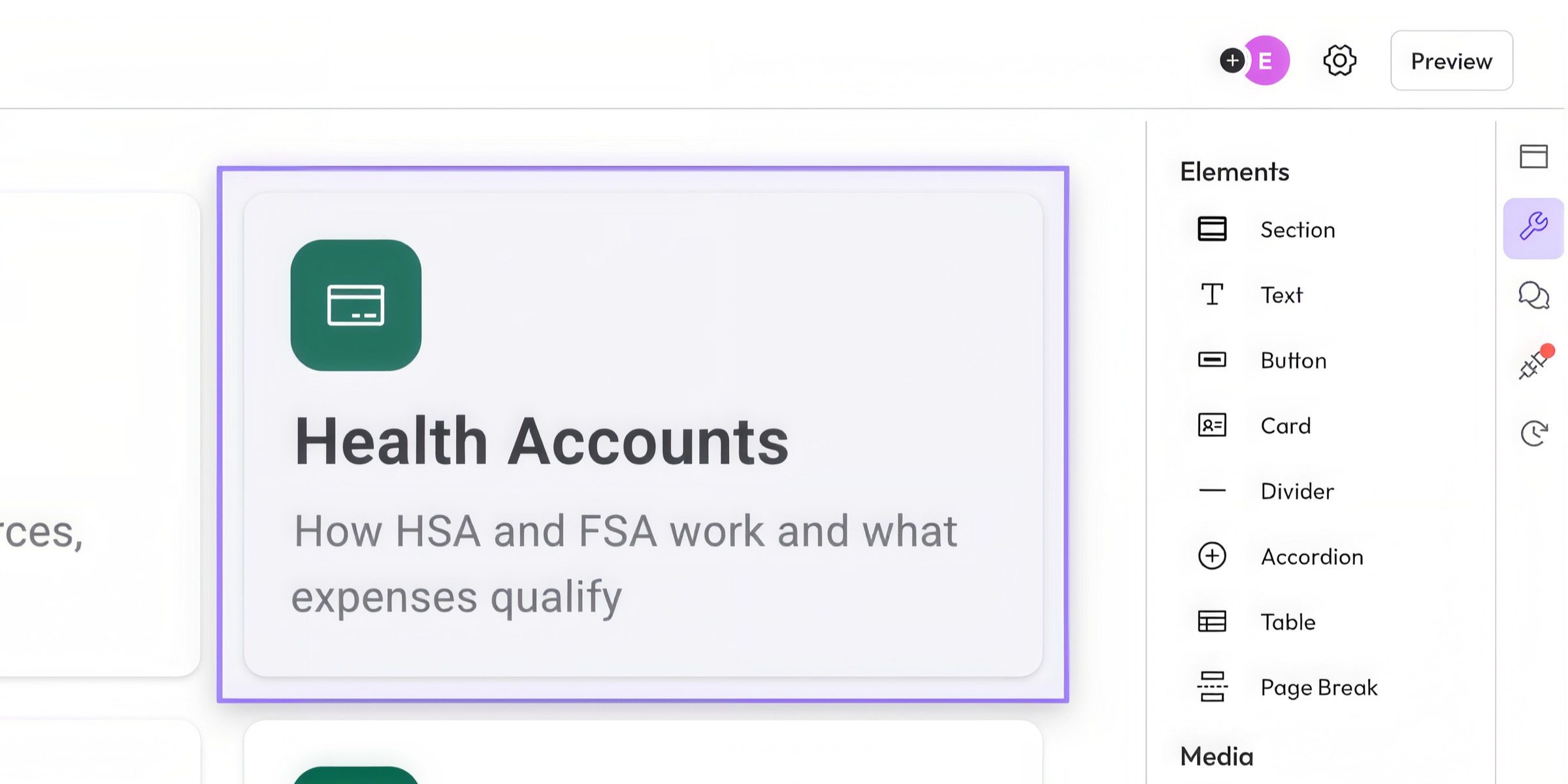 Microsite navigation with Home, Medical, Dental, Vision, and Voluntary pages