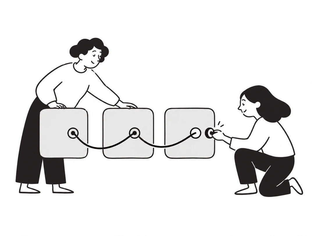 Colleagues connecting software systems into a shared workflow
