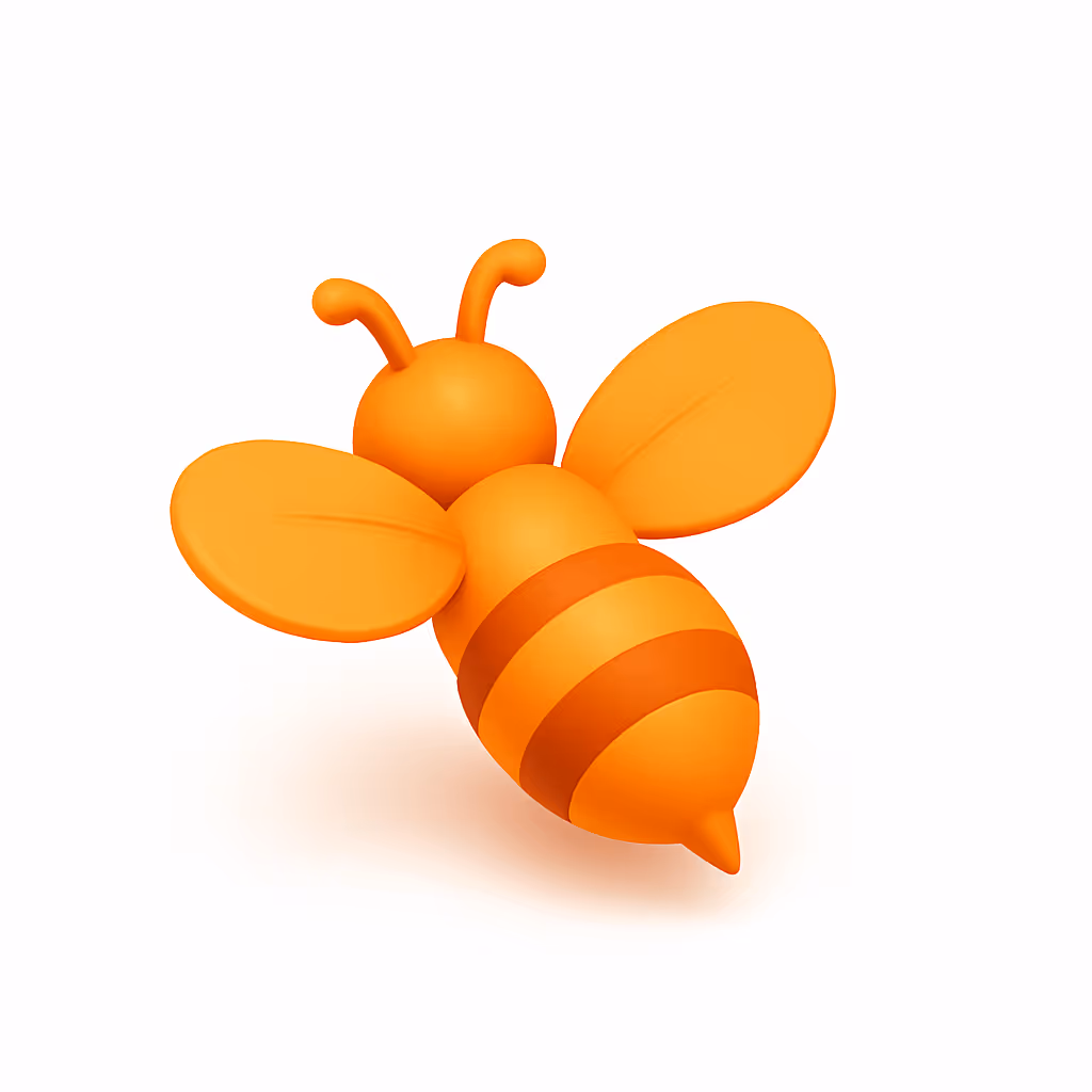 a close up of a bee