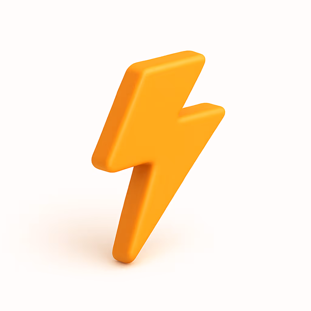 a yellow lightning bolt symbol