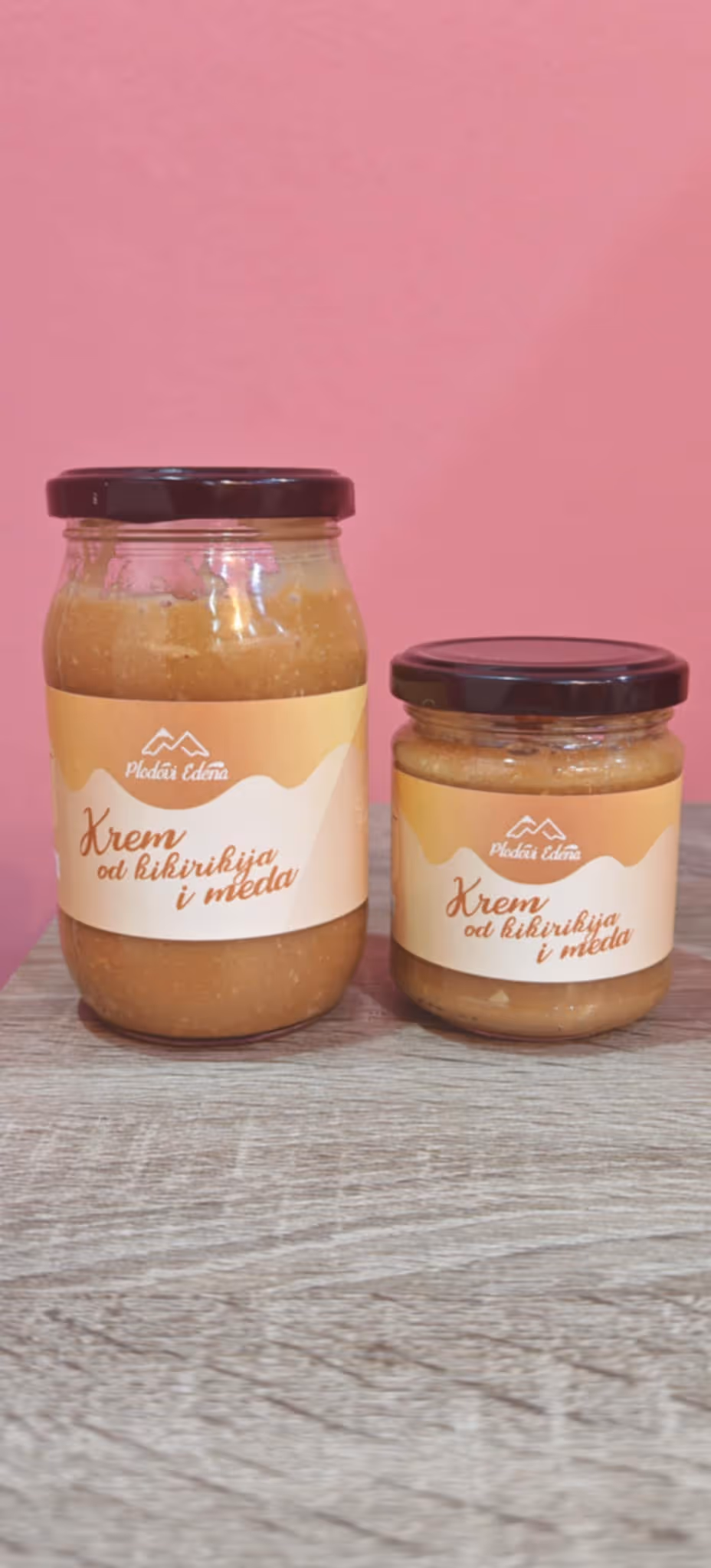 two jars of food on a table
