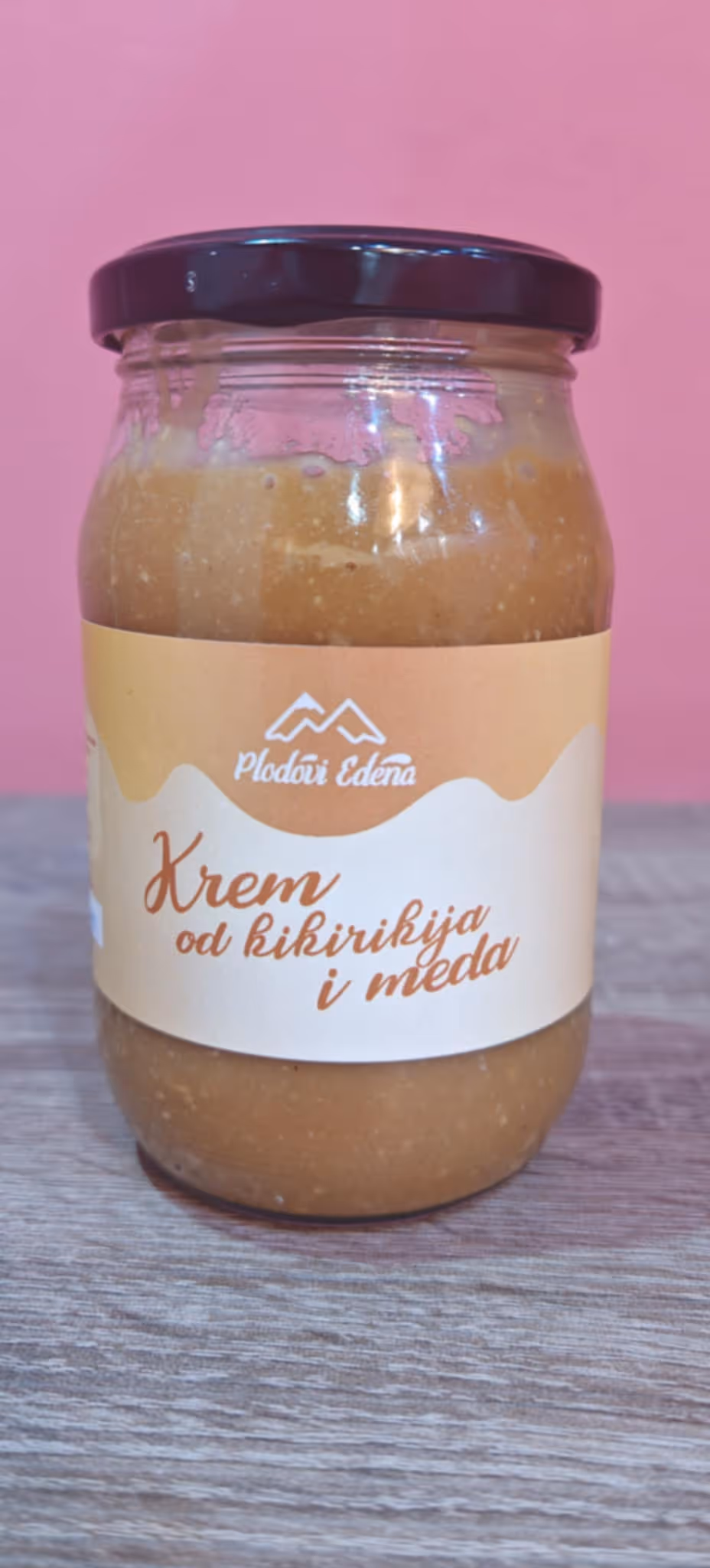 a jar of brown liquid