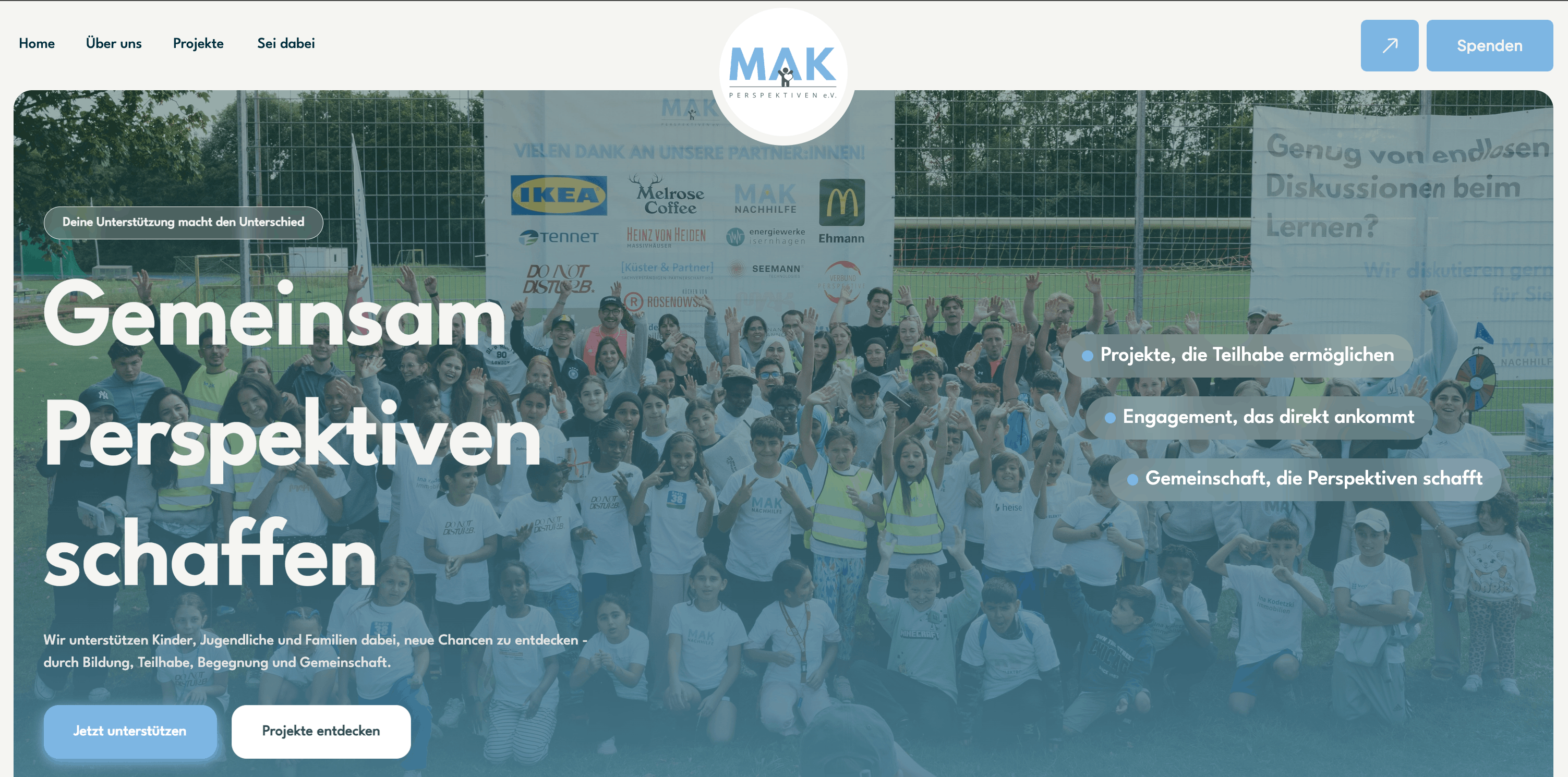 Website von MAK Perspektiven