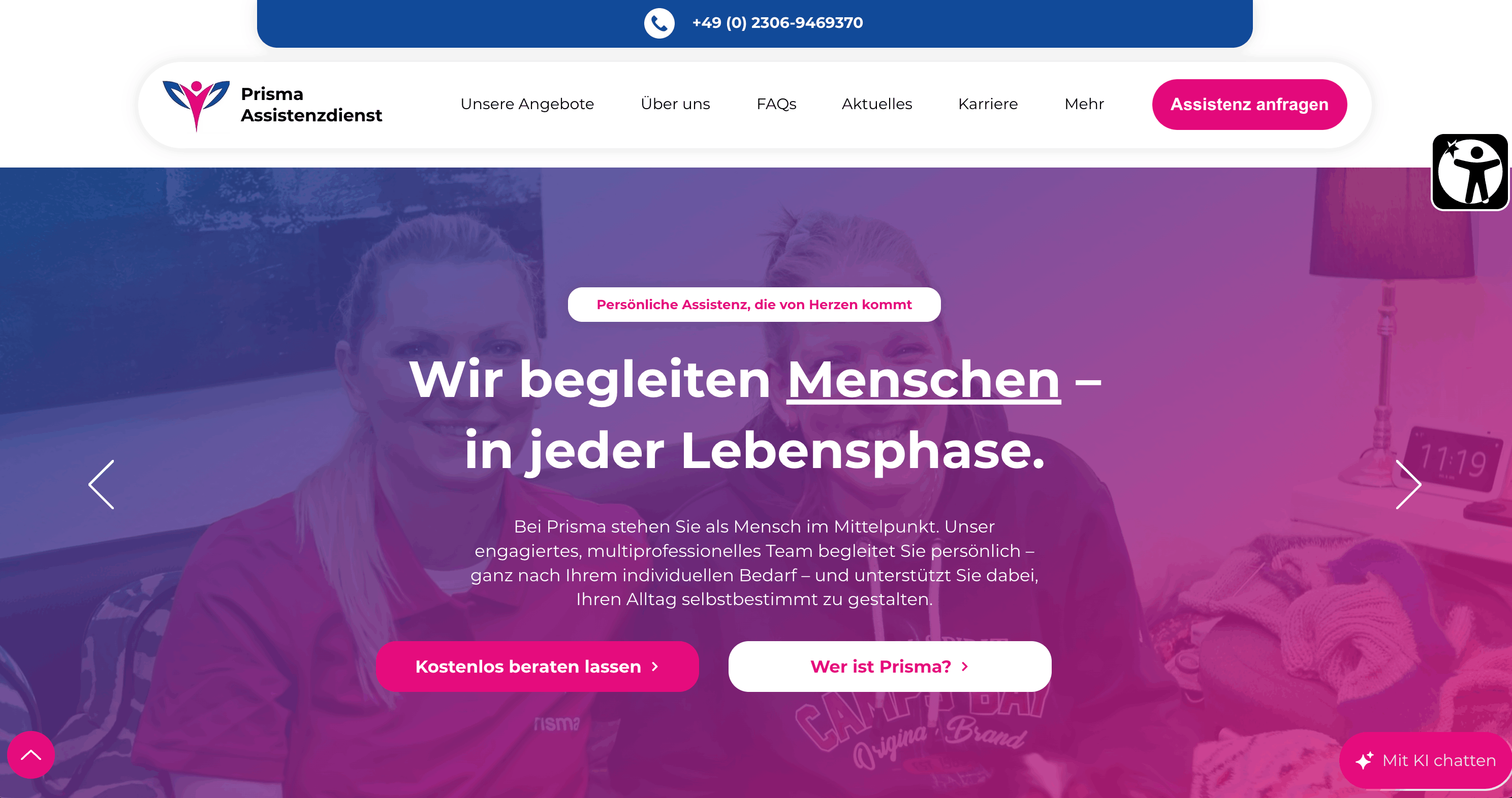 Website von PRISMA