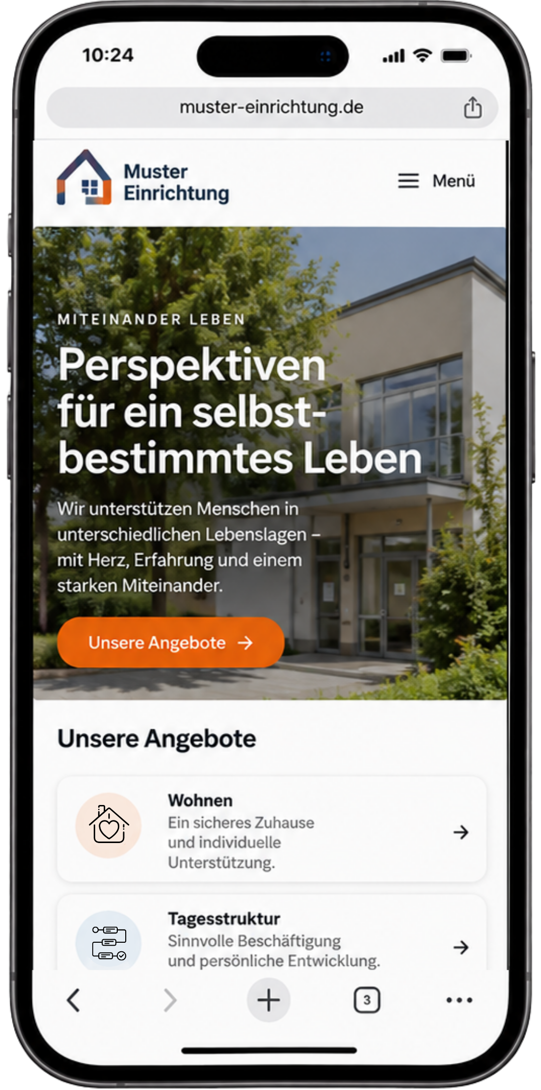 neue mobile Website