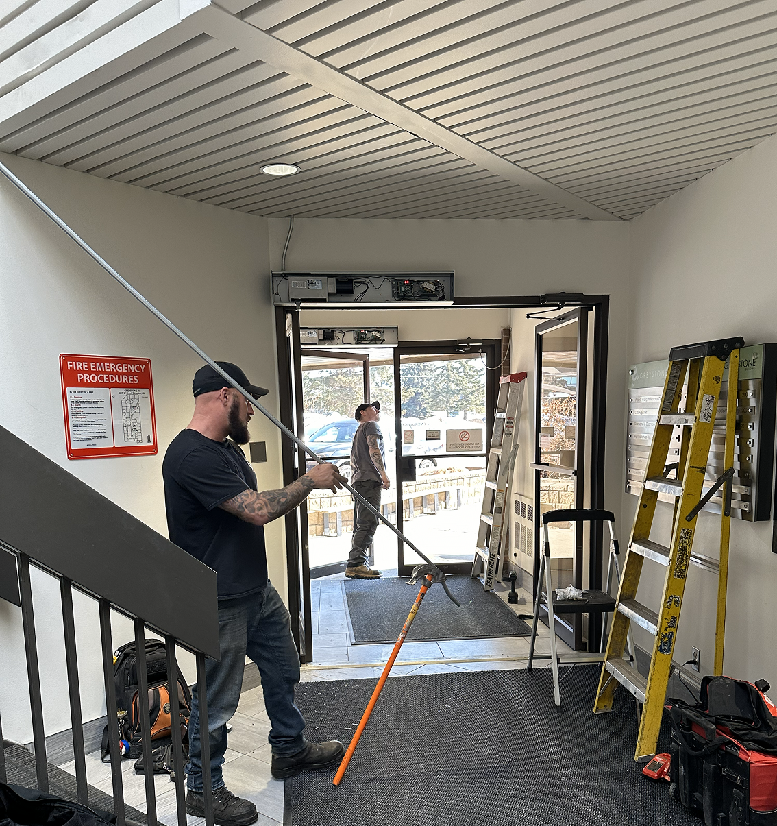 Aluminum storefront door repair company