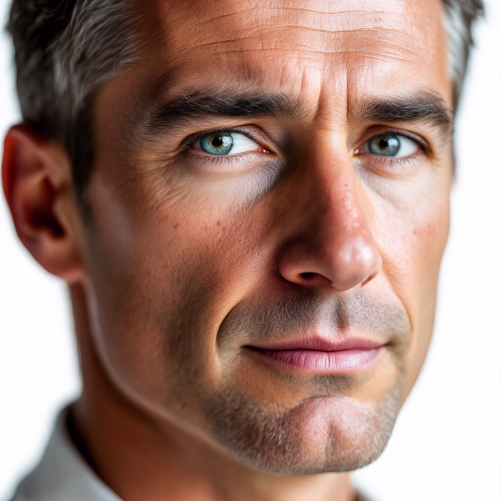 <subject>[headshot] image of customer (for a productivity tools business)</subject>