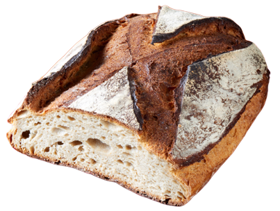 Photo du pain khorasan, produit artisanal de la boulangerie Une Tartine de Bonheur.
