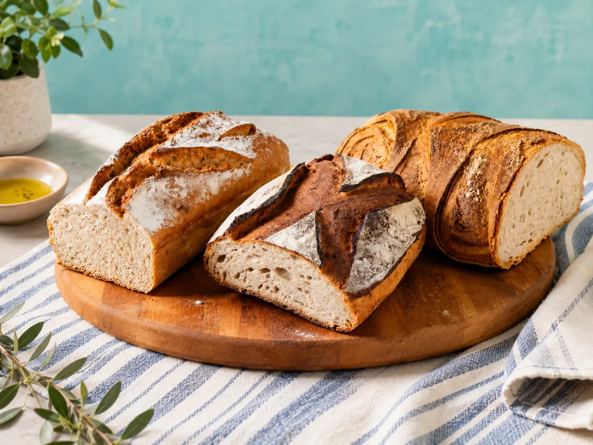 Pains Khorasan, Rouge de Bordeaux et Petit Épeautre doré : 3 pains aux farines anciennes de la boulangerie Une Tartine de Bonheur