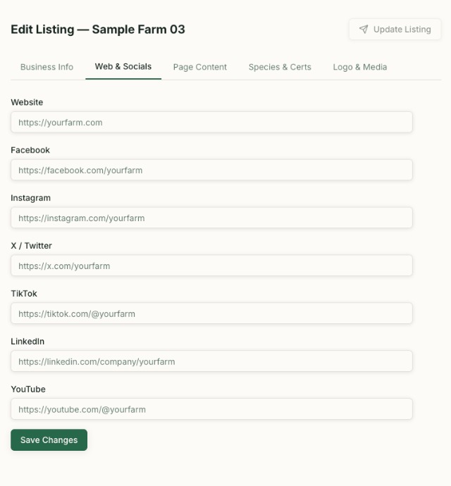 F2F Producer Portal - Web & Socials
