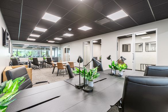 Team office suite with multiple desks