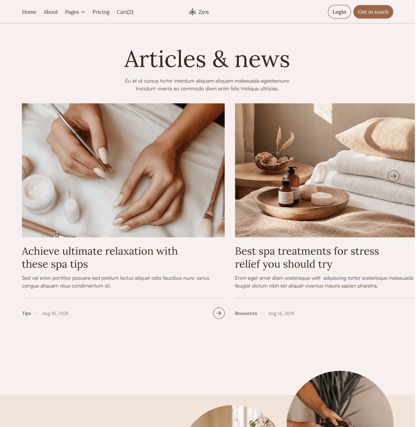 Zen - Blog V3 Page - Zen Spa Massage Webflow Template