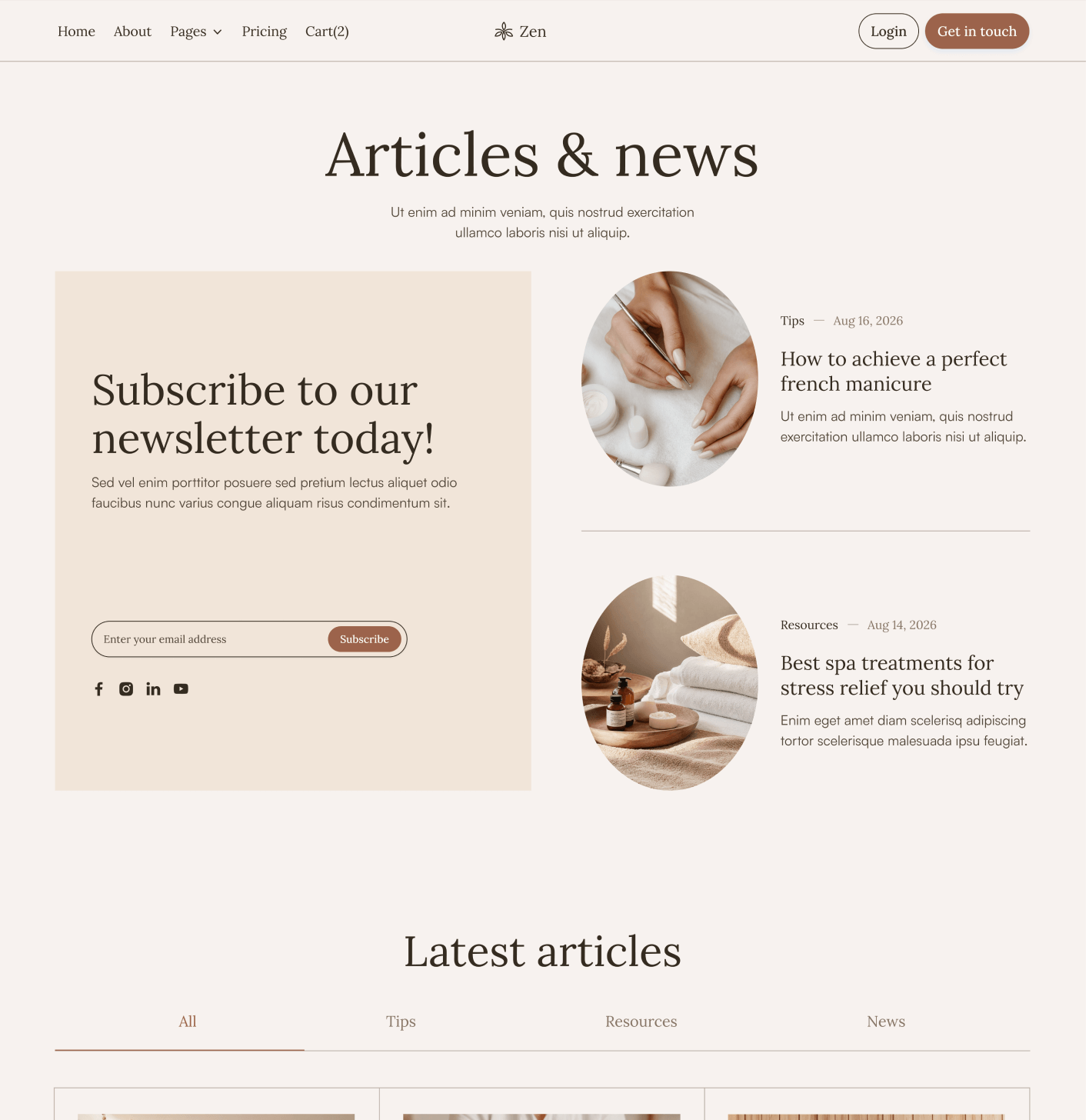 Zen - Blog V1 Page - Zen Spa Massage Webflow Template
