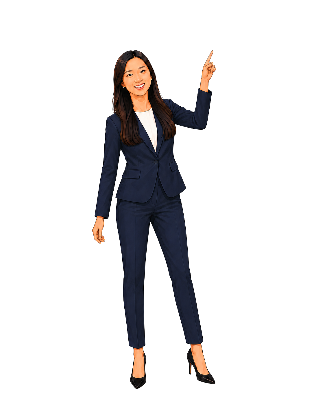 Katherine Cai pointing at the apply button
