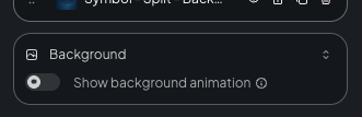 Background animation toggle