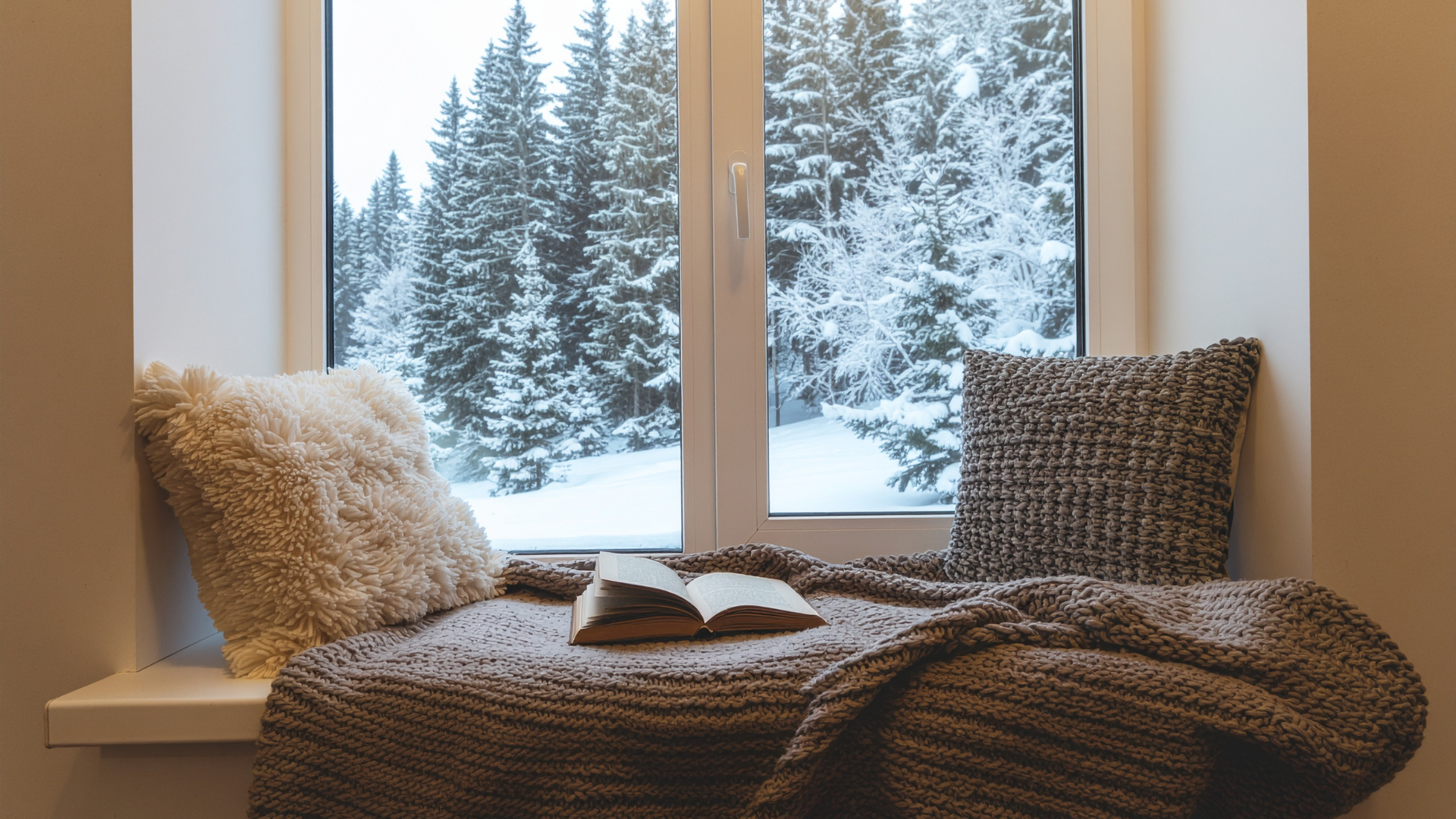 Cleaning windows in the winter