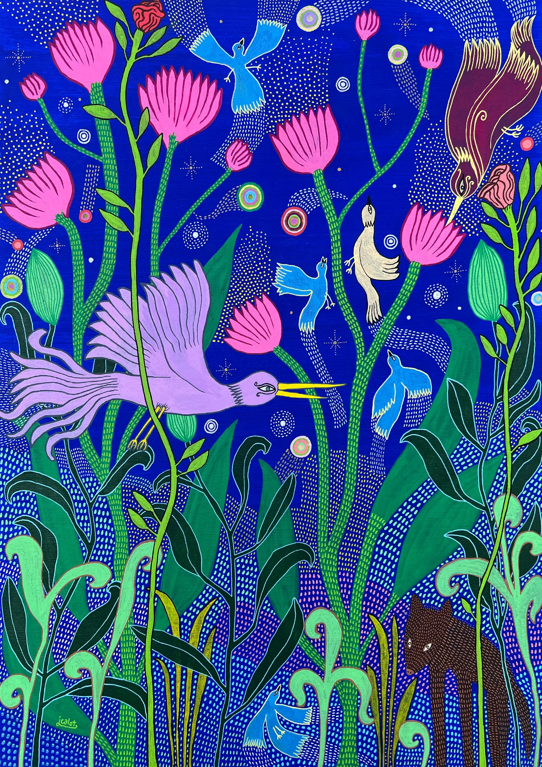 Le jardin la nuit