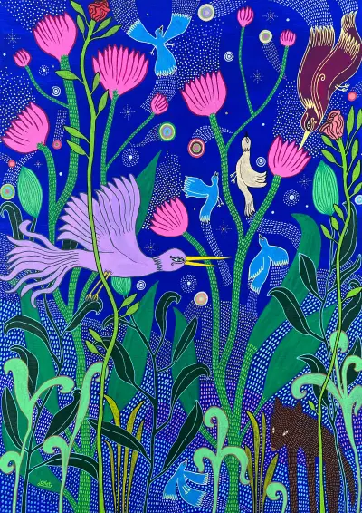 Le jardin la nuit