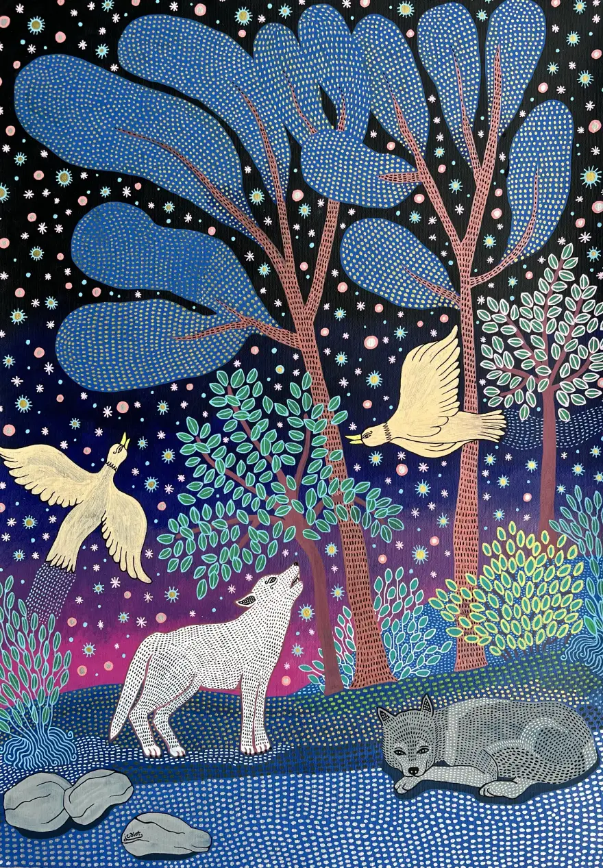 2 loups dans la nuit