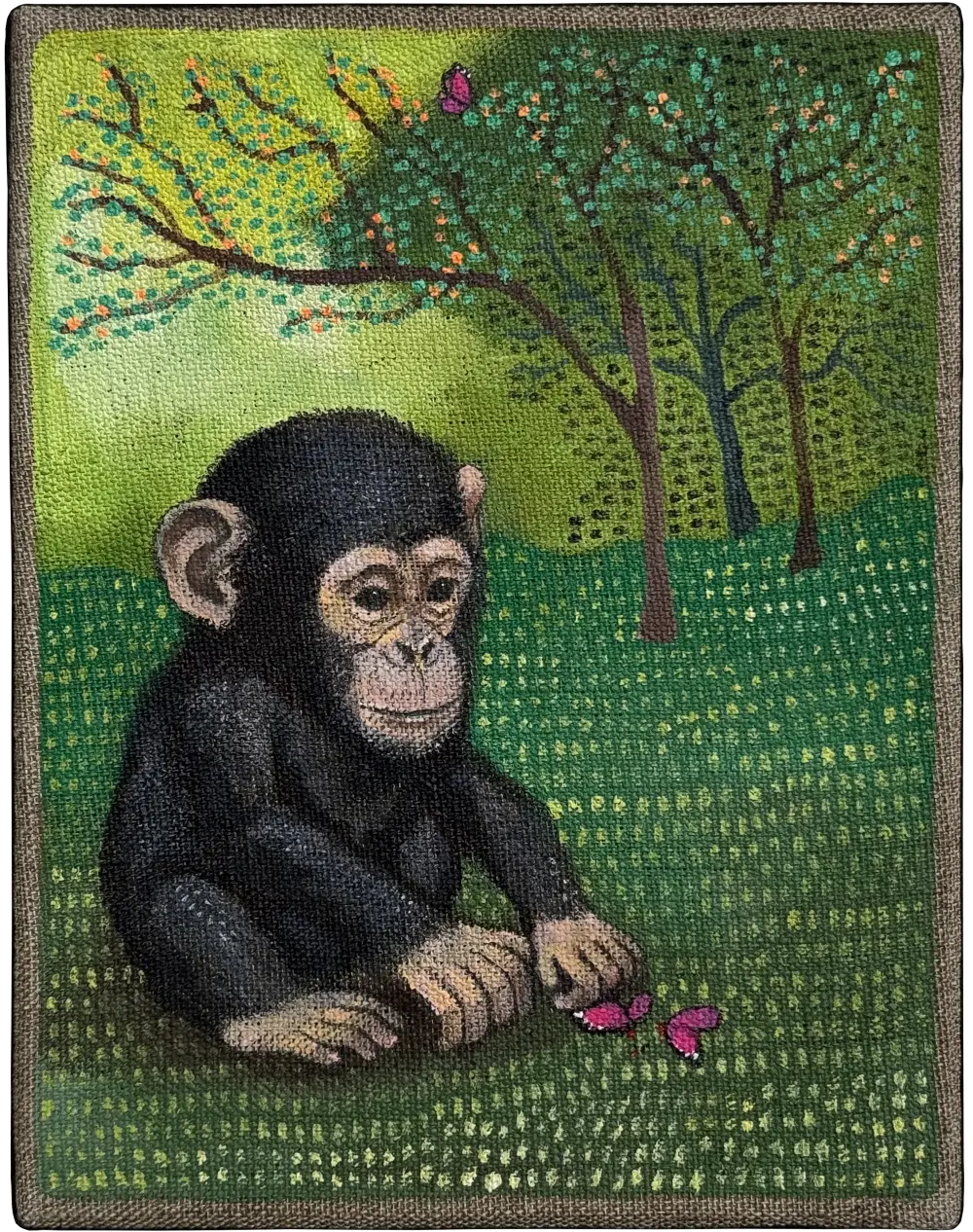 Le singe et le papilllon