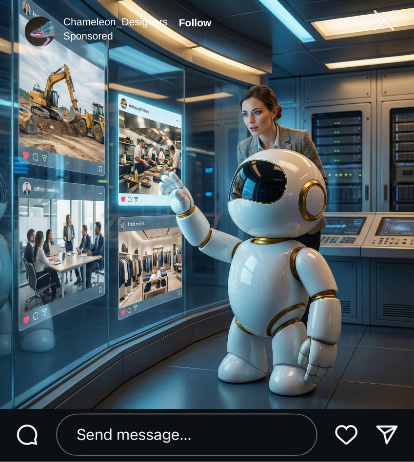 Story post of Krailo Socials Mascot Gary selecting optimal content for clients