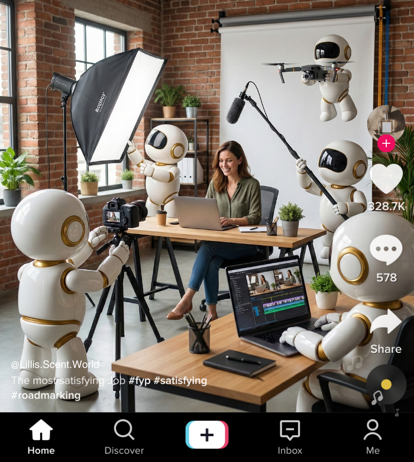 Krailo Socials Mascot Gary in action working for businesses