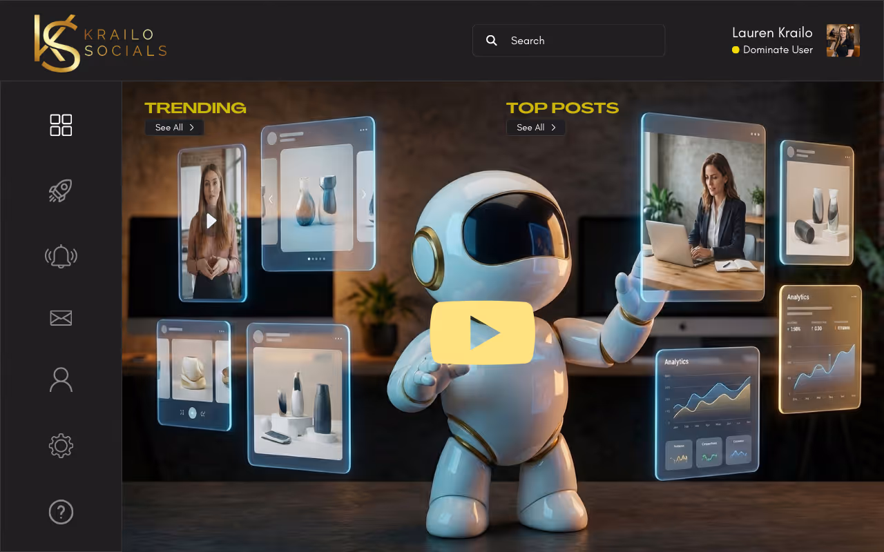 Krailo Socials Video Preview  - AI-powered social media solutions for businesses