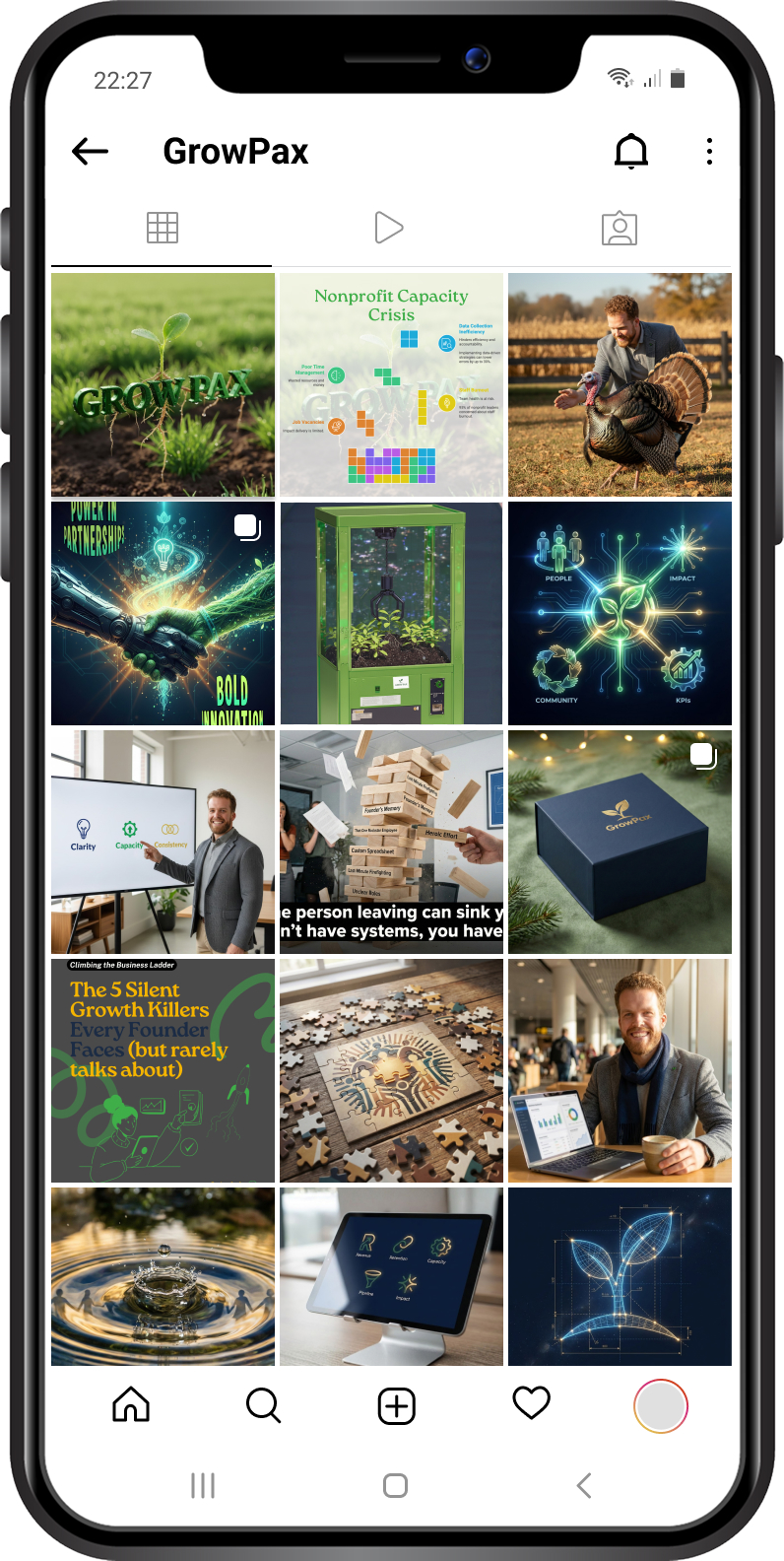 Four people, including a man in a suit and three women, posing together indoors.