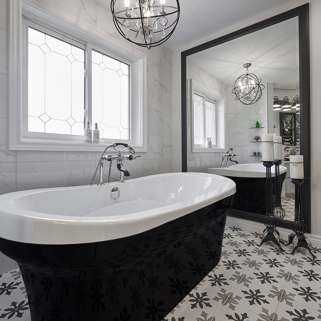 Reflect on the joys of the day in a bathroom on par with a favourite spa.