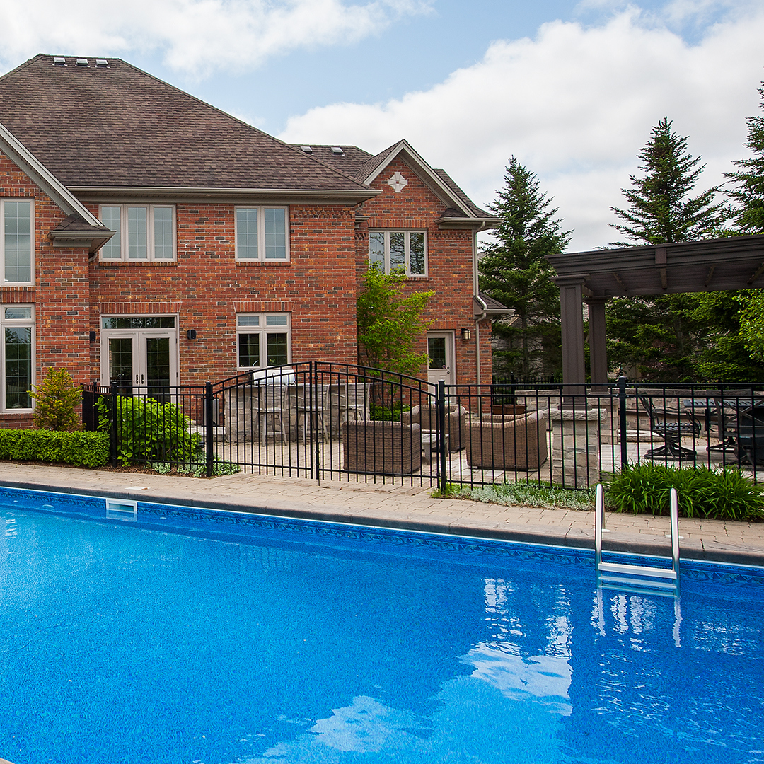 A grand pool where everyone can enjoy a fresh dip on a hot summer day.