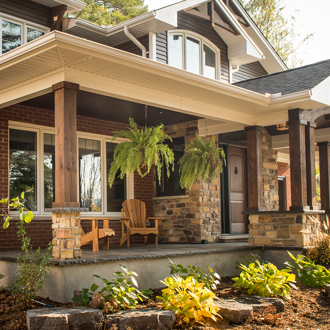 A front porch designed to have you feeling invited all the way up the street.