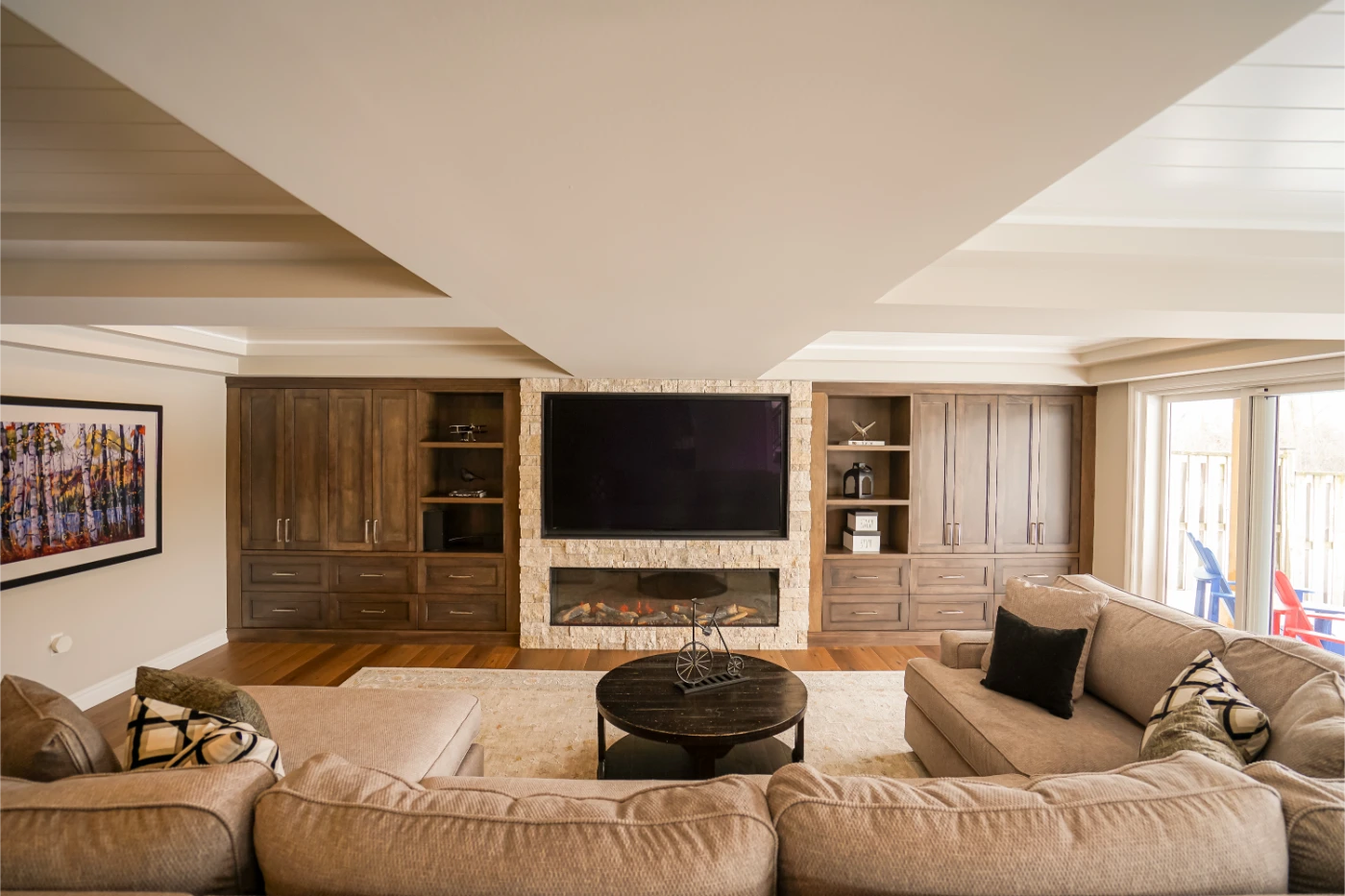 Maximizing Family Living: A Thoughtful Basement Addition with Outdoor Flow  - renovation project gallery image 1 by Pioneer Craftsmen