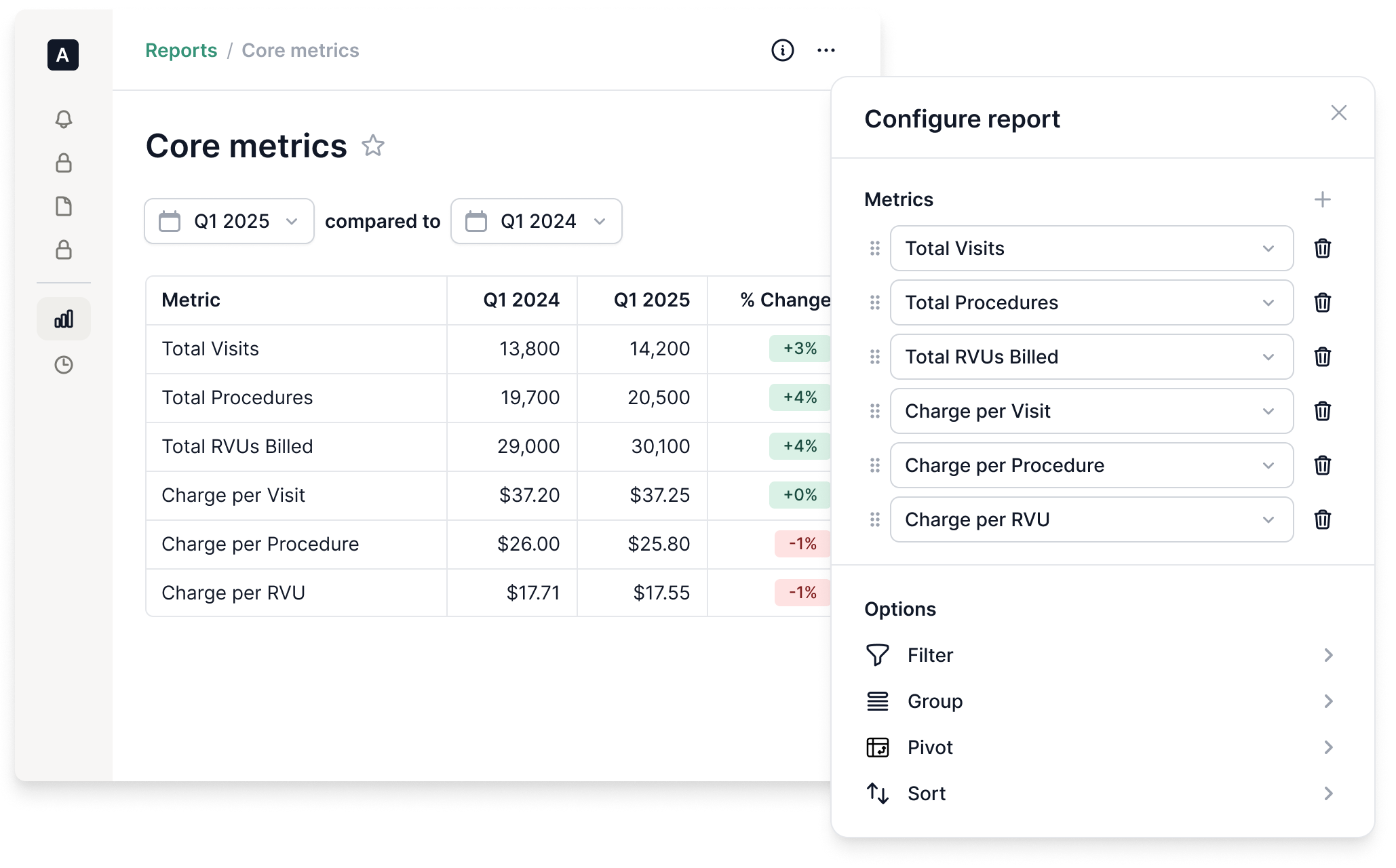Dashboard mockup