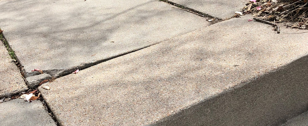 A before image of a uneven concrete.