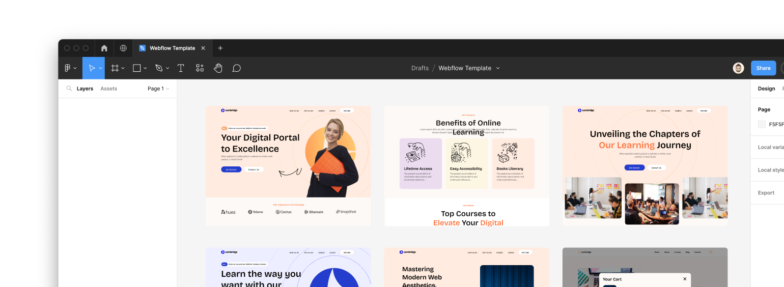 Education Webflow Template - Cambridge - Created by Wedoflow.com and Azwedo.com