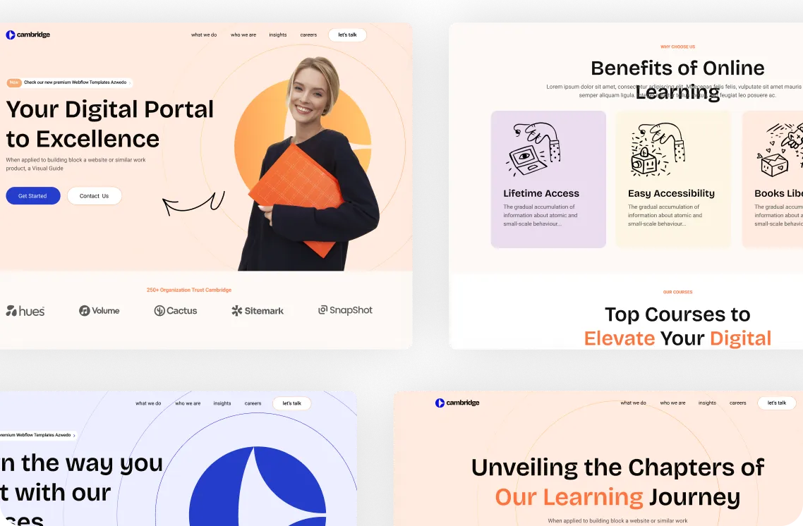 Education Webflow Template - Cambridge - Created by Wedoflow.com and Azwedo.com