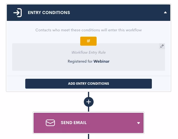 If a contact has registered for a webinar they'll get an email