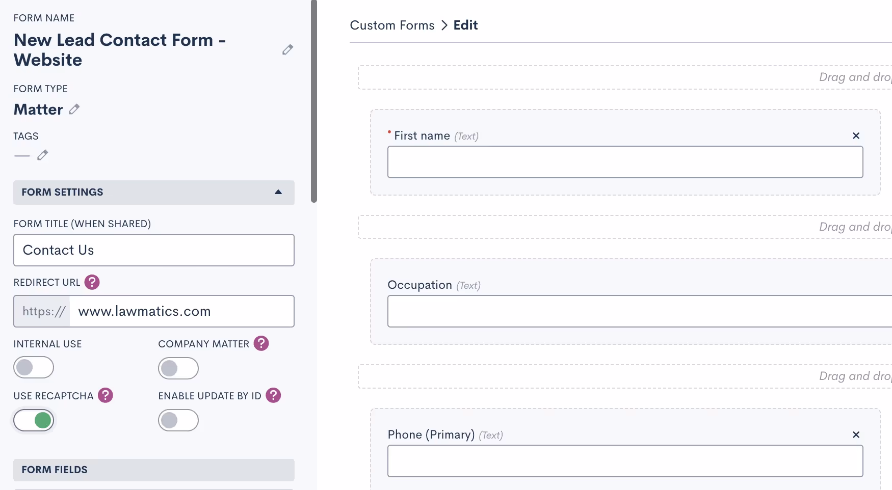 Form share title & redirect URL