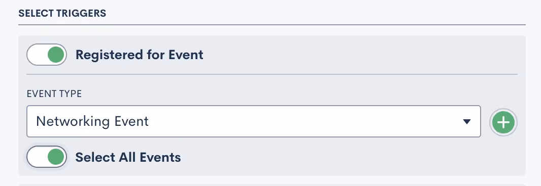 Registered for event