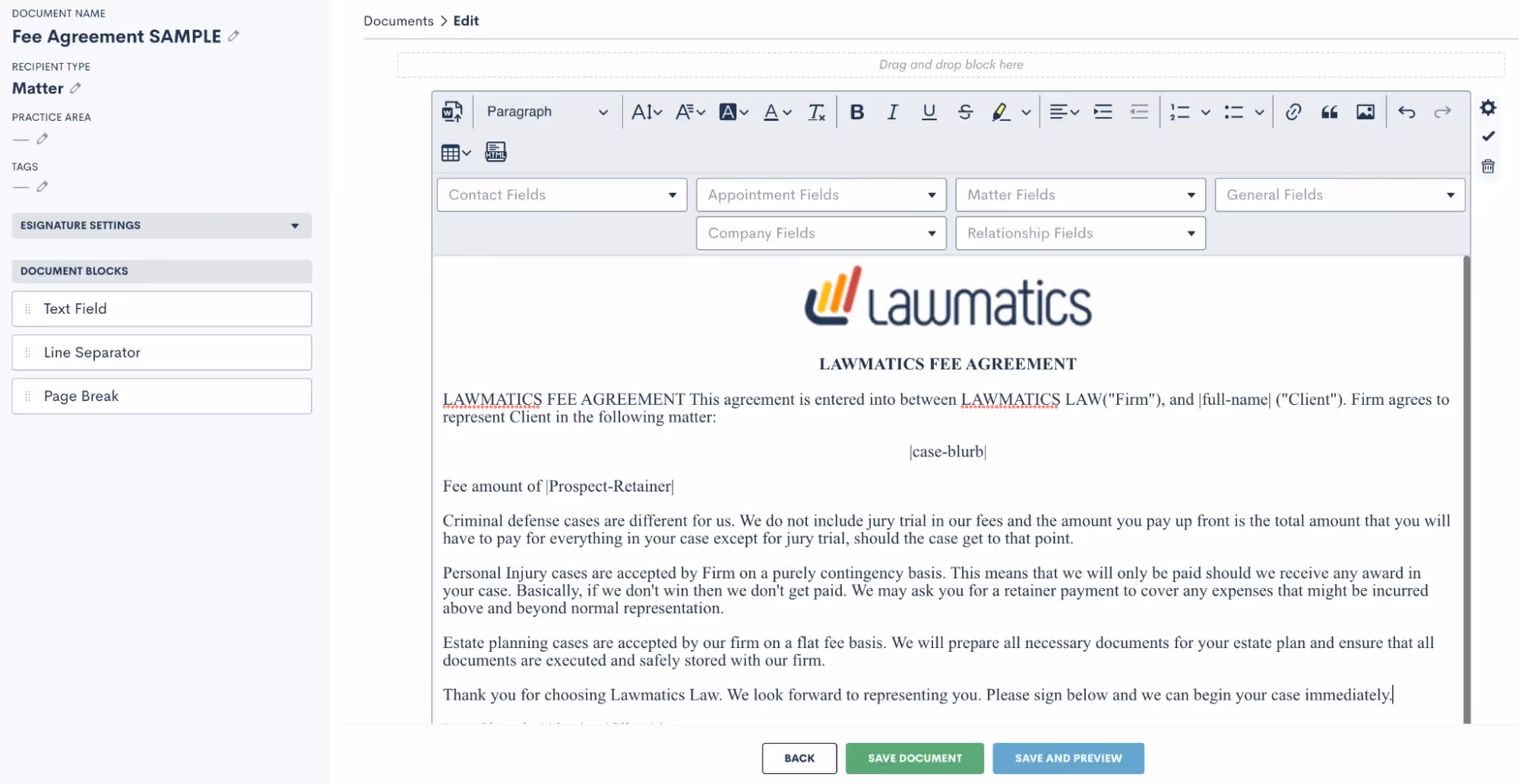Custom Document Templates
