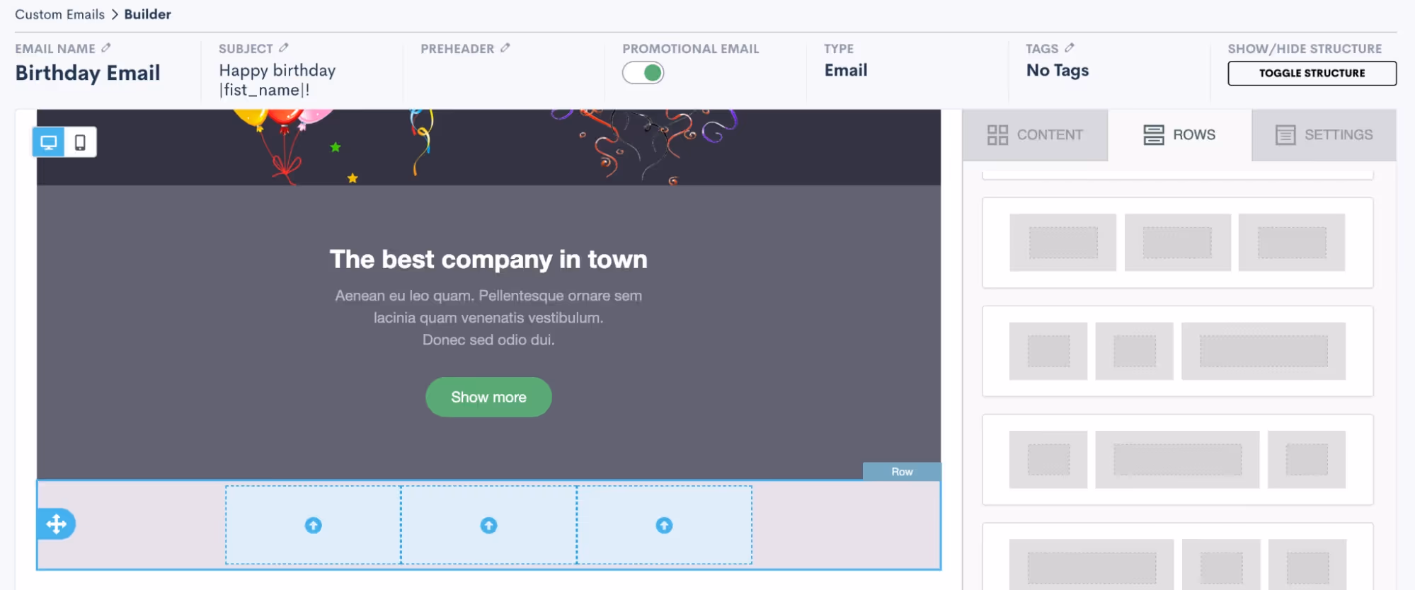 Lawmatics email builder