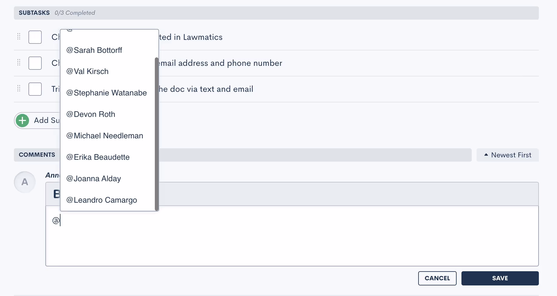 Using the @ sign