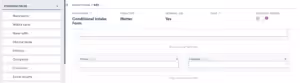 Form showing Source and Campaign fields in a drag and drop form in Lawmatics.
