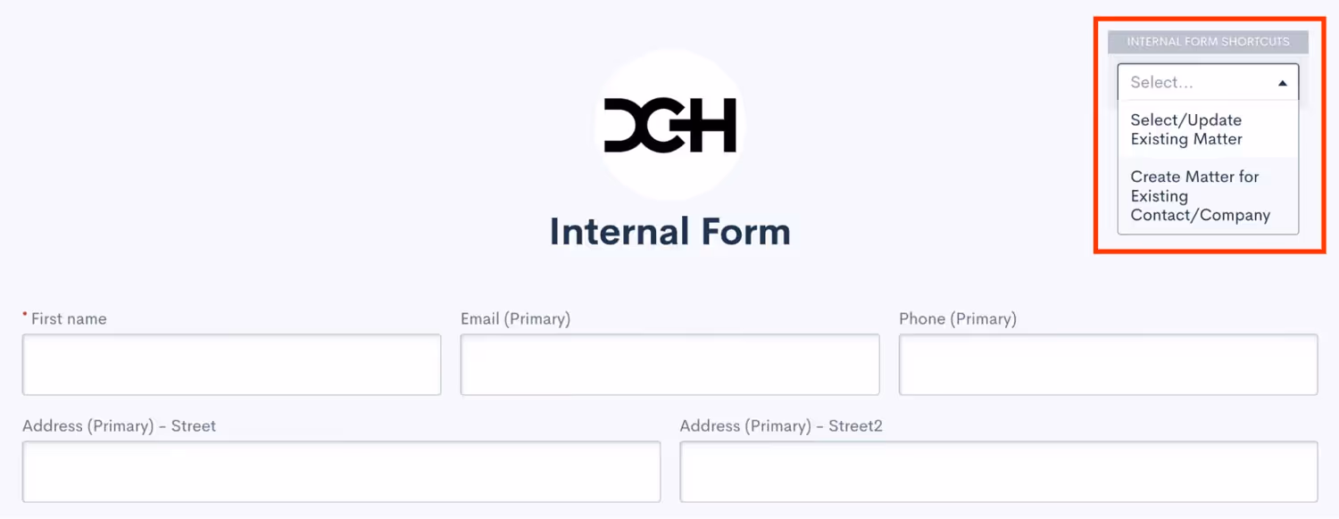Access Existing Contact from Internal Form