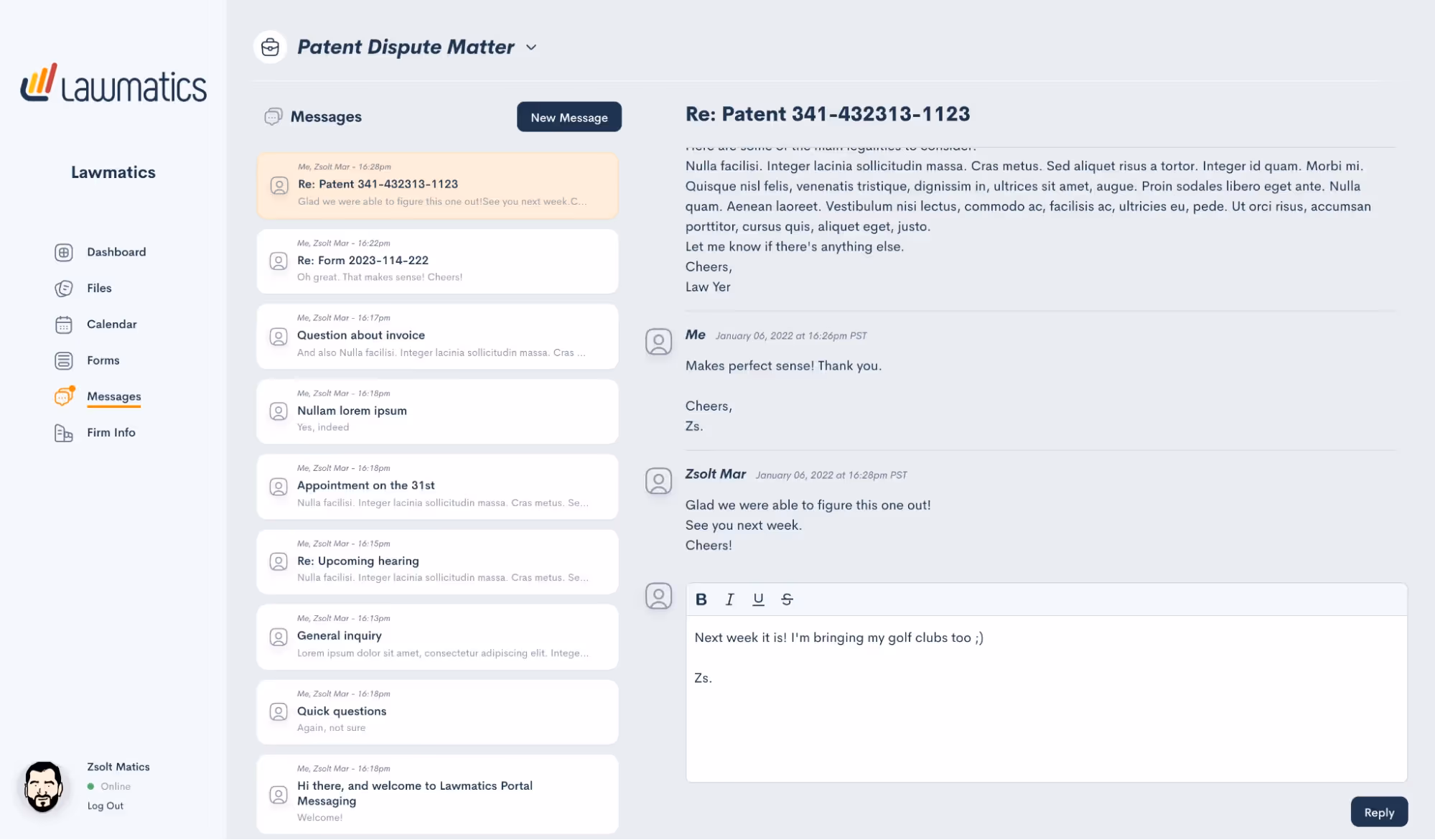 Client Portal Messaging