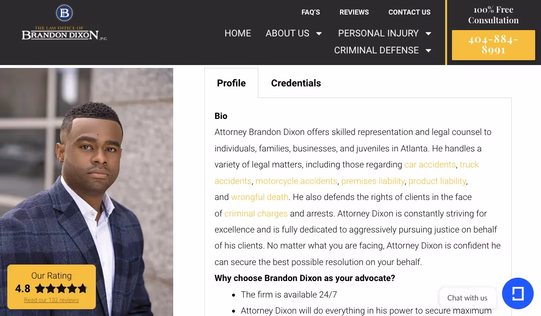 Brandon Dixon bio example
