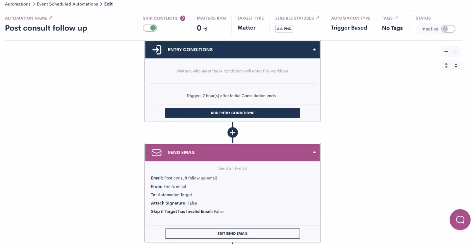 Use event time automations