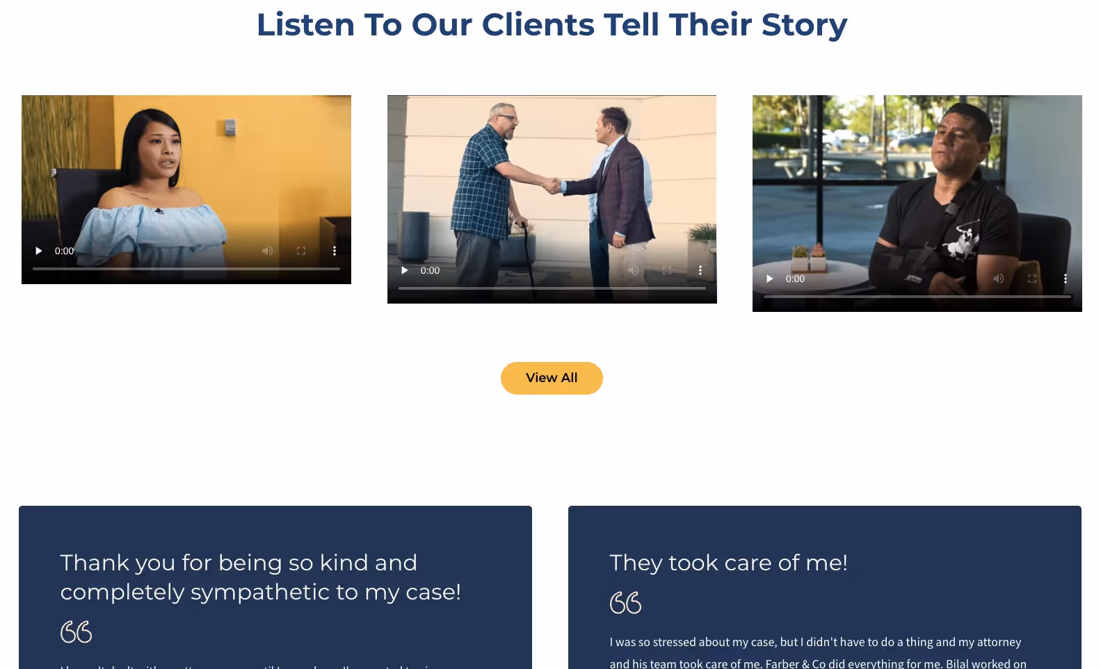 Pacific Workers' client testimonials example