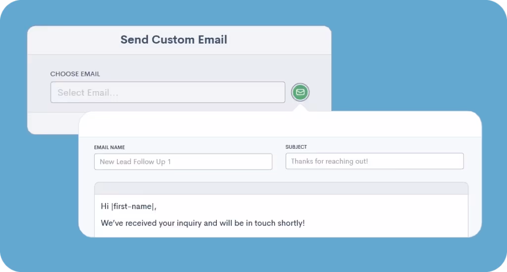 Pop up window when creating email
