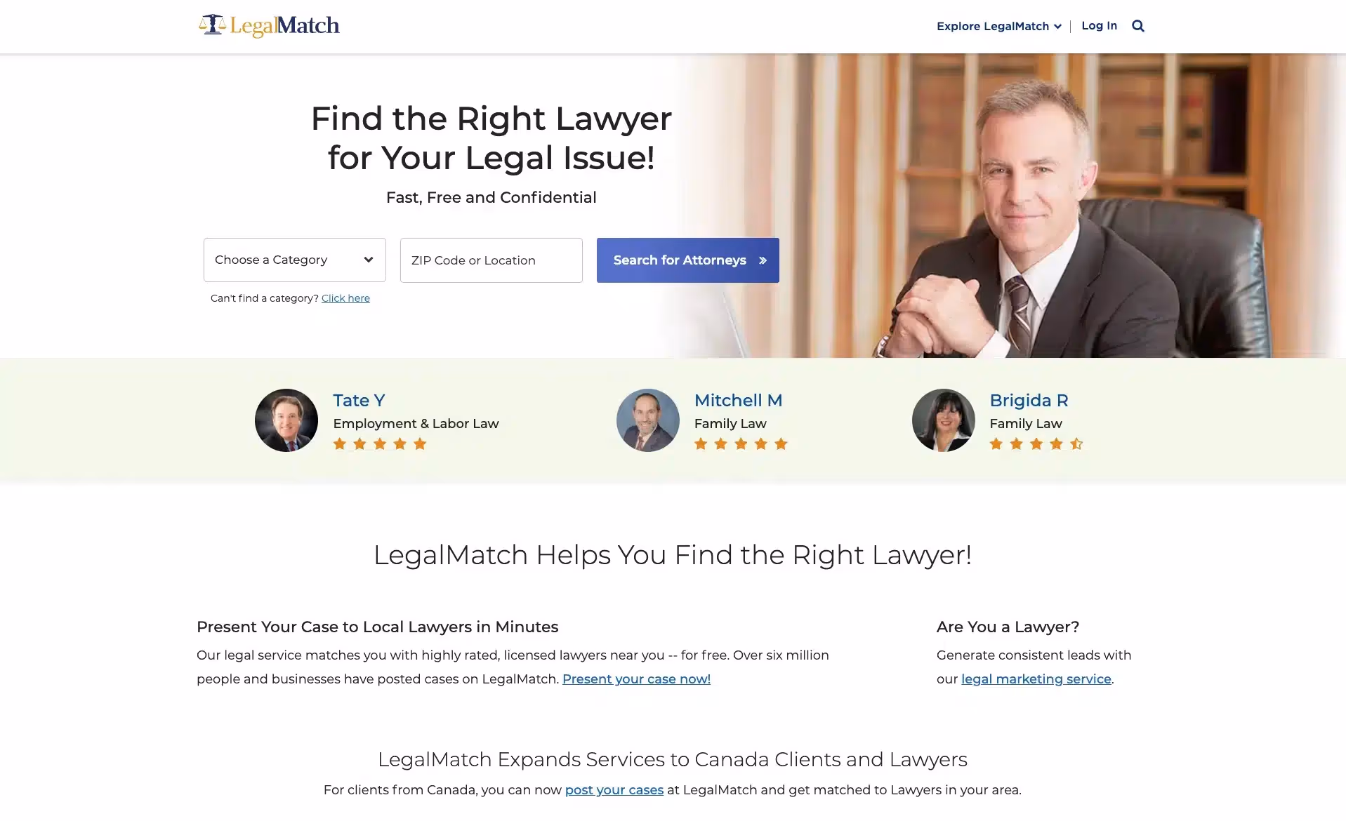 LegalMatch home page